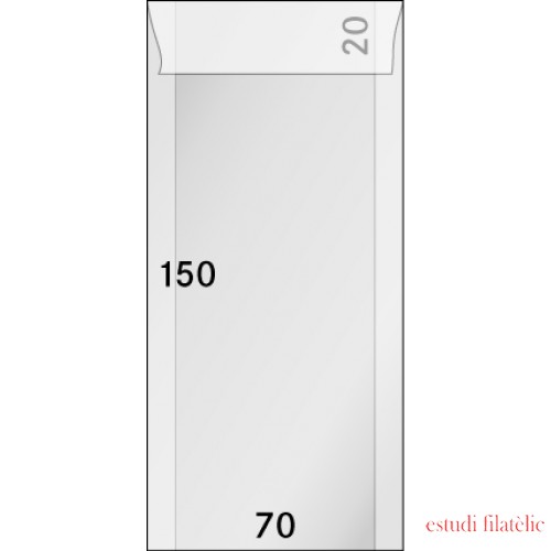 Lindner 713 Sobres de brillantina 70 X 150 + 20 mm pqte de 500 Lindner 713 Sobres de brillantina 70 X 150 + 20 mm pqte de 500