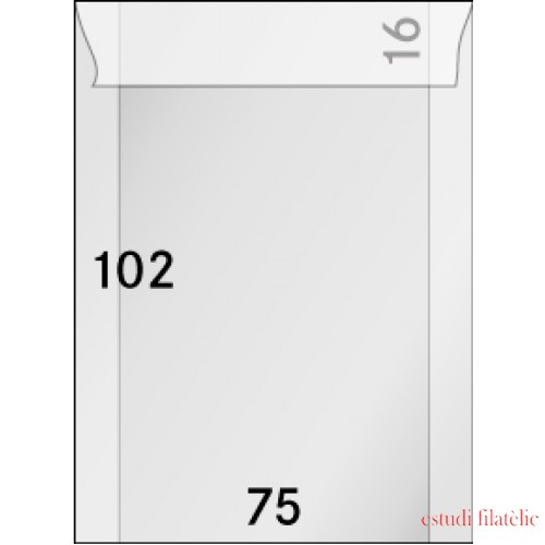 Lindner 704 Sobres de brillantina 75 X 102 + 16 mm pqte de 500 Lindner 704 Sobres de brillantina 75 X 102 + 16 mm pqte de 500
