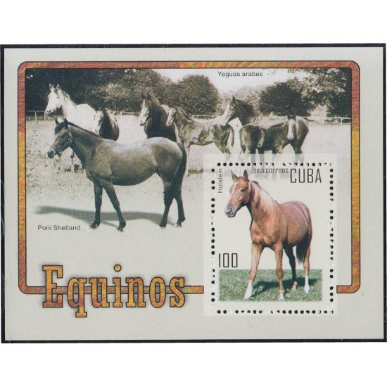 Cuba HB 206 2005 Caballos Horses MNH Cuba HB 206 2005 Caballos Horses MNH