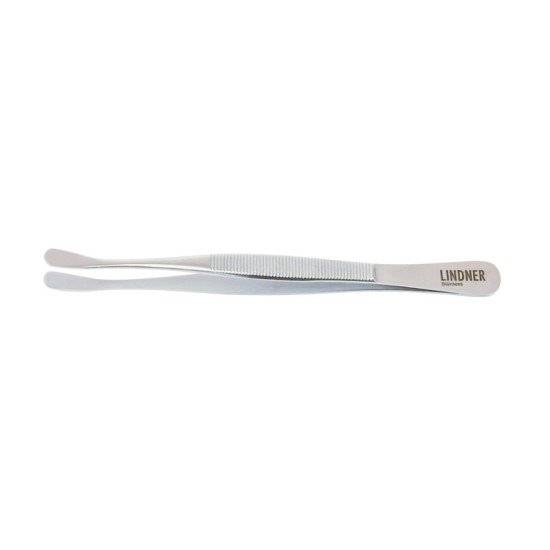 Lindner 2066 pinza de acero inoxidable 115 mm con forma de pala curva ancha
