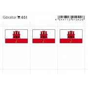 Lindner 651 Gibraltar Etiquetas adhesivas 24 x 38 mm pqte 6 