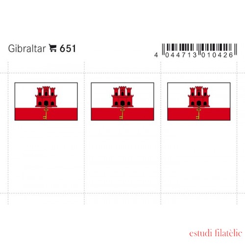 Lindner 651 Gibraltar Etiquetas adhesivas 24 x 38 mm pqte 6 