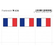 Lindner 636 Francia Etiquetas adhesivas 24 x 38 mm pqte 6 