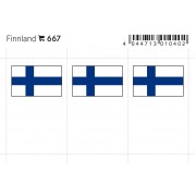 Lindner 667 Finlandia Etiquetas adhesivas 24 x 38 mm pqte 6 