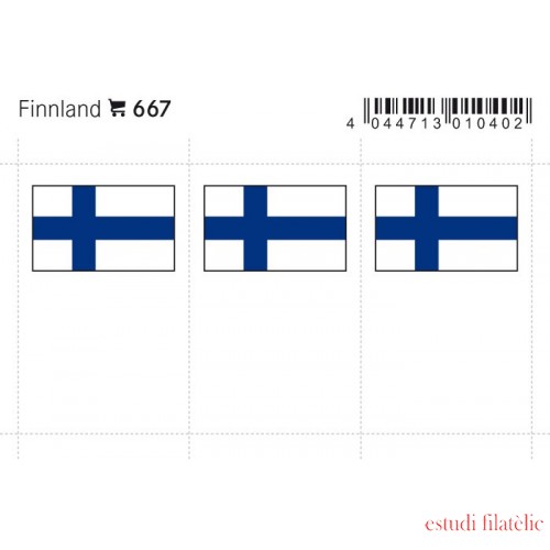 Lindner 667 Finlandia Etiquetas adhesivas 24 x 38 mm pqte 6 
