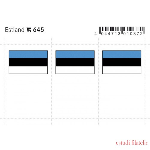 Lindner 645 Estonia Etiquetas adhesivas 24 x 38 mm pqte 6 