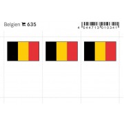 Lindner 635 Bélgica Etiquetas adhesivas 24 x 38 mm pqte 6 