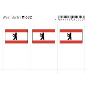 Lindner 632 Berlín Este Etiquetas adhesivas 24 x 38 mm pqte 6 