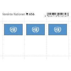 Lindner 656 Naciones Unidas Etiquetas adhesivas 24 x 38 mm pqte 6 Lindner 656 Naciones Unidas Etiquetas adhesivas 24 x 38 mm pqte 6