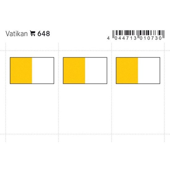 Lindner 648 Vaticano Etiquetas adhesivas 24 x 38 mm pqte 6 Lindner 648 Vaticano Etiquetas adhesivas 24 x 38 mm pqte 6