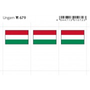 Lindner 679 Hungría Etiquetas adhesivas 24 x 38 mm pqte 6 