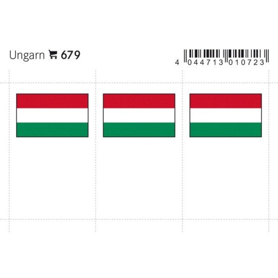 Lindner 679 Hungría Etiquetas adhesivas 24 x 38 mm pqte 6 Lindner 679 Hungría Etiquetas adhesivas 24 x 38 mm pqte 6