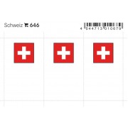 Lindner 646 Suiza Etiquetas adhesivas 24 x 38 mm pqte 6 