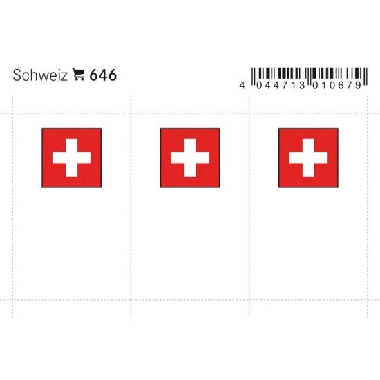 Lindner 646 Suiza Etiquetas adhesivas 24 x 38 mm pqte 6 Lindner 646 Suiza Etiquetas adhesivas 24 x 38 mm pqte 6