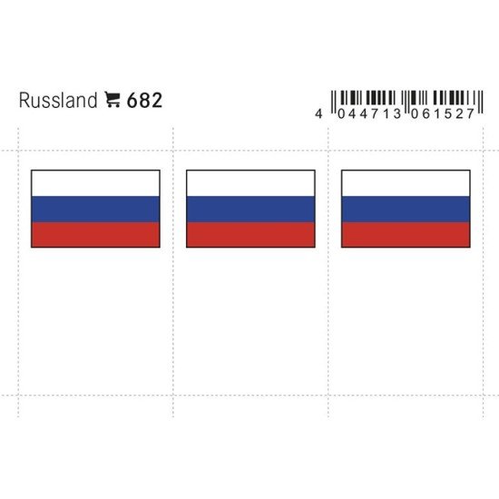 Lindner 682 Rusia Etiquetas adhesivas 24 x 38 mm pqte 6 Lindner 682 Rusia Etiquetas adhesivas 24 x 38 mm pqte 6