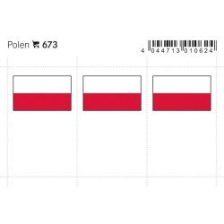 Lindner 673 Polonia Etiquetas adhesivas 24 x 38 mm pqte 6 Lindner 673 Polonia Etiquetas adhesivas 24 x 38 mm pqte 6
