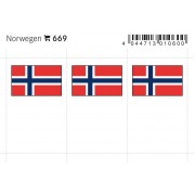 Lindner 669 Noruega Etiquetas adhesivas 24 x 38 mm pqte 6 