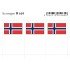 Lindner 669 Noruega Etiquetas adhesivas 24 x 38 mm pqte 6
