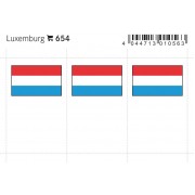 Lindner 654 Luxemburgo Etiquetas adhesivas 24 x 38 mm pqte 6 