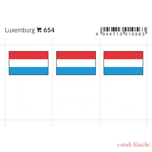 Lindner 654 Luxemburgo Etiquetas adhesivas 24 x 38 mm pqte 6 