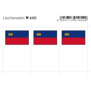 Lindner 640 Liechtenstein Etiquetas adhesivas 24 x 38 mm pqte 6 