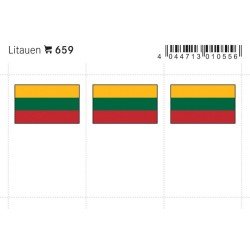 Lindner 659 Lituania Etiquetas adhesivas 24 x 38 mm pqte 6 Lindner 659 Lituania Etiquetas adhesivas 24 x 38 mm pqte 6