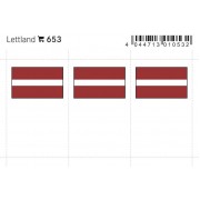 Lindner 653 Letonia Etiquetas adhesivas 24 x 38 mm pqte 6 