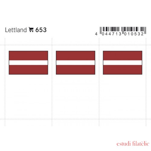 Lindner 653 Letonia Etiquetas adhesivas 24 x 38 mm pqte 6 