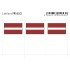 Lindner 653 Letonia Etiquetas adhesivas 24 x 38 mm pqte 6