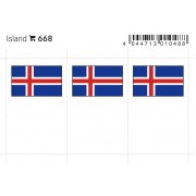Lindner 668 Islandia Etiquetas adhesivas 24 x 38 mm pqte 6 