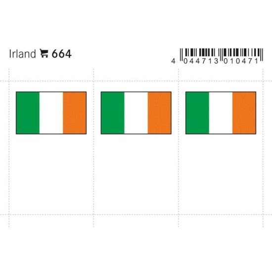 Lindner 664 Irlanda Etiquetas adhesivas 24 x 38 mm pqte 6 Lindner 664 Irlanda Etiquetas adhesivas 24 x 38 mm pqte 6
