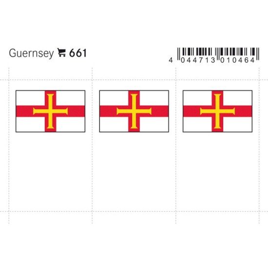 Lindner 661 Guernsey Etiquetas adhesivas 24 x 38 mm pqte 6 Lindner 661 Guernsey Etiquetas adhesivas 24 x 38 mm pqte 6
