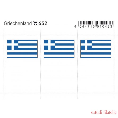 Lindner 652 Grecia Etiquetas adhesivas 24 x 38 mm pqte 6 
