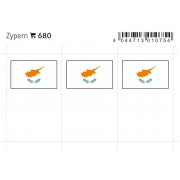 Lindner 680 Chipre Etiquetas adhesivas 24 x 38 mm pqte 6 