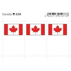 Lindner 658 Canadá Etiquetas adhesivas 24 x 38 mm pqte 6 Lindner 658 Canadá Etiquetas adhesivas 24 x 38 mm pqte 6