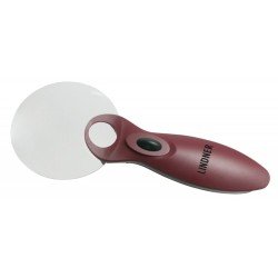 Lindner S7132 Lupa iluminada con LED sin borde, aumento 8x / 20x Lindner S7132 Lupa iluminada con LED sin borde, aumento 8x / 20x