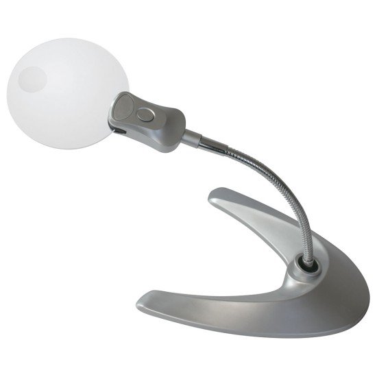 Lindner S7150 Lupa de pie sin montura con iluminación LED, 2x / 6x Lindner S7150 Lupa de pie sin montura con iluminación LED, 2x / 6x