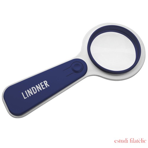 Lindner S198-B Lupa  con luz LED, 5x, azul