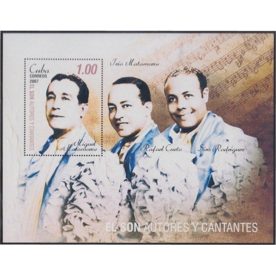 Cuba HB 225 2007 Música El Son Autores y Cantantes MNH