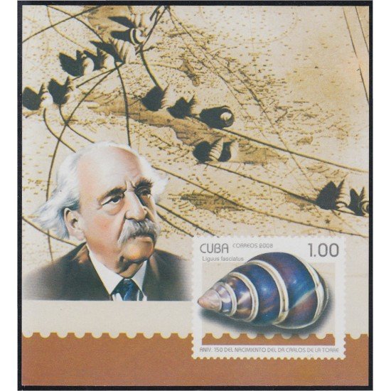 Cuba HB 239 2008 150 Años del nacimiento del D. Carlos de la Torre. Naturista MNH Cuba HB 239 2008 150 Años del nacimiento del D. Carlos de la Torre. Naturista MNH