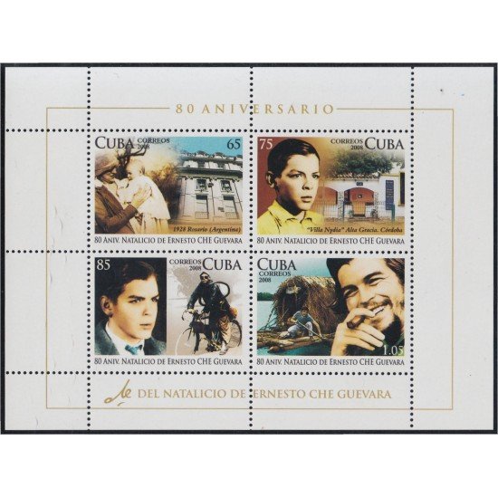 Cuba HB 241 2008 Ernesto Che Guevara Revolucionario Cubano MNH Cuba HB 241 2008 Ernesto Che Guevara Revolucionario Cubano MNH