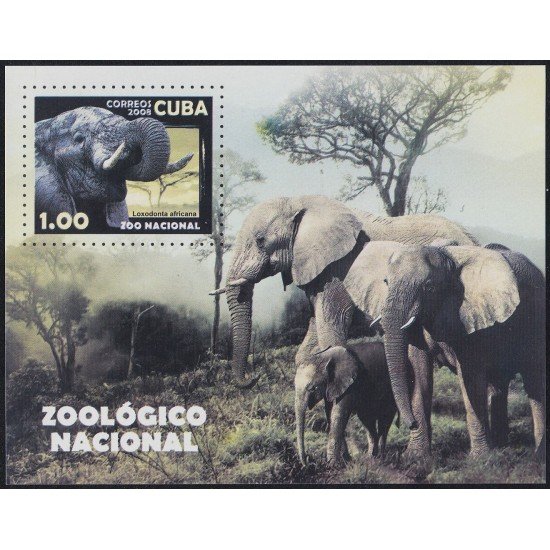 Cuba HB 242 2008 Zoo Nacional Elefantes MNH Cuba HB 242 2008 Zoo Nacional Elefantes MNH