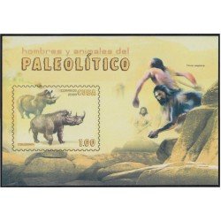 Cuba HB 243 2008 Hombres y animales prehistóricos MNH Cuba HB 243 2008 Hombres y animales prehistóricos MNH