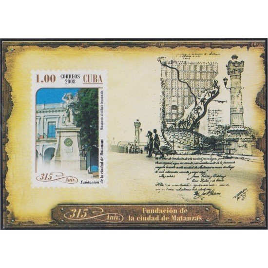 Cuba HB 247 2008 315 Años de la Fundación de la Ciudad de Matanzas MNH Cuba HB 247 2008 315 Años de la Fundación de la Ciudad de Matanzas MNH