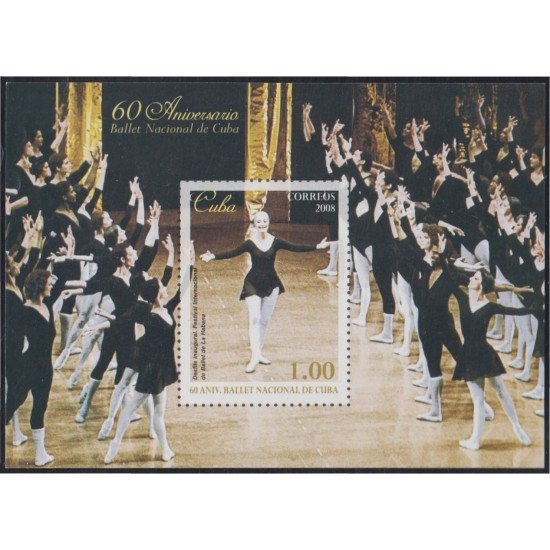 Cuba HB 248 2008 60 Años del ballet nacional de Cuba MNH Cuba HB 248 2008 60 Años del ballet nacional de Cuba MNH