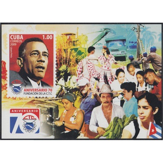 Cuba HB 252 2009 70 Años de la Fundación C.T.C. MNH Cuba HB 252 2009 70 Años de la Fundación C.T.C. MNH