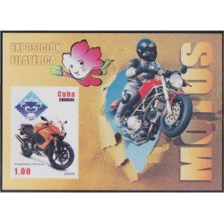 Cuba HB 257 2009 Exposición Filatélica. Motos MNH