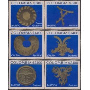 Colombia 1168/1173 2002 Arte Precolombino. Orfebreria MNH