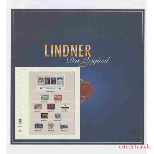 Hojas de Sellos Lindner 600-13-2017 Naciones Unidas Nueva York 2017 Hojas Pre-impresas Lindner