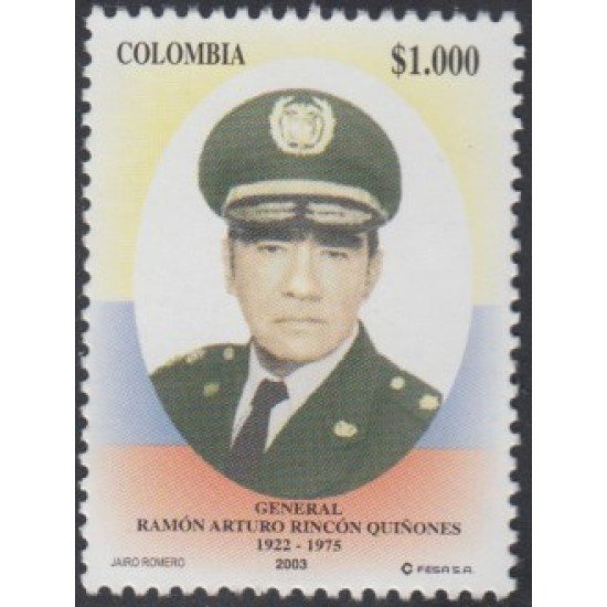 Colombia 1241 2003 Fuerzas armadas. Homenaje al General Ramon Arturo Rincon Quinones MNH